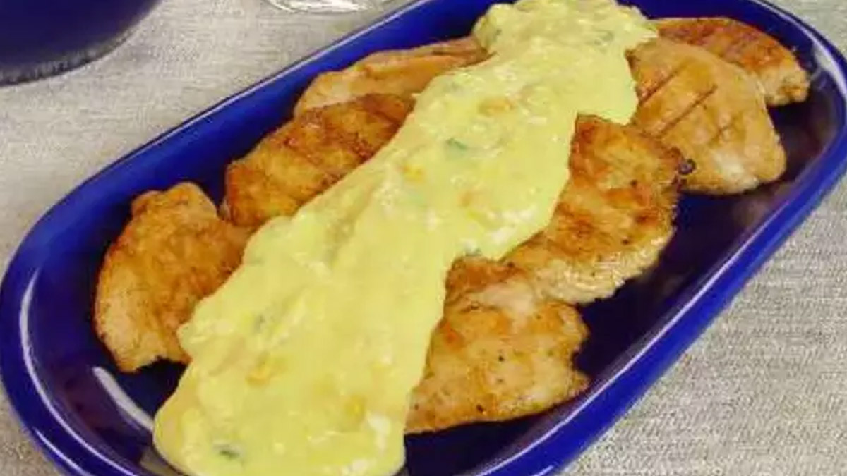 Receita Rápida Frango Grelhado com Creme de Milho Para um Almoço Perfeito!